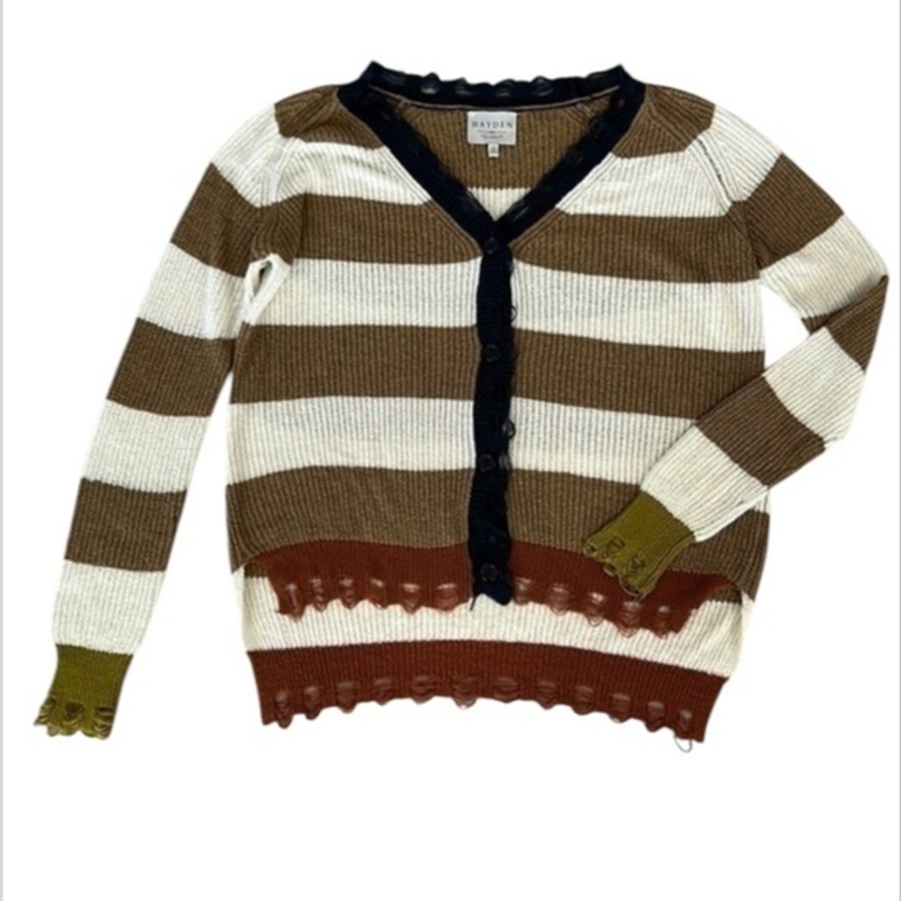 Hayden size s/m distressed cardigan sweater